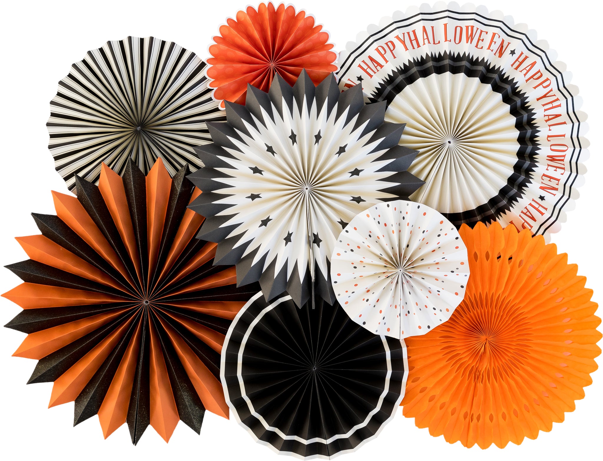 Free Printable Ghost Straw Toppers Black and Orange