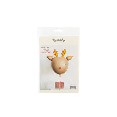 Dear Rudolph Reindeer Mylar Balloon (NOT FOR USE WITH HELIUM)