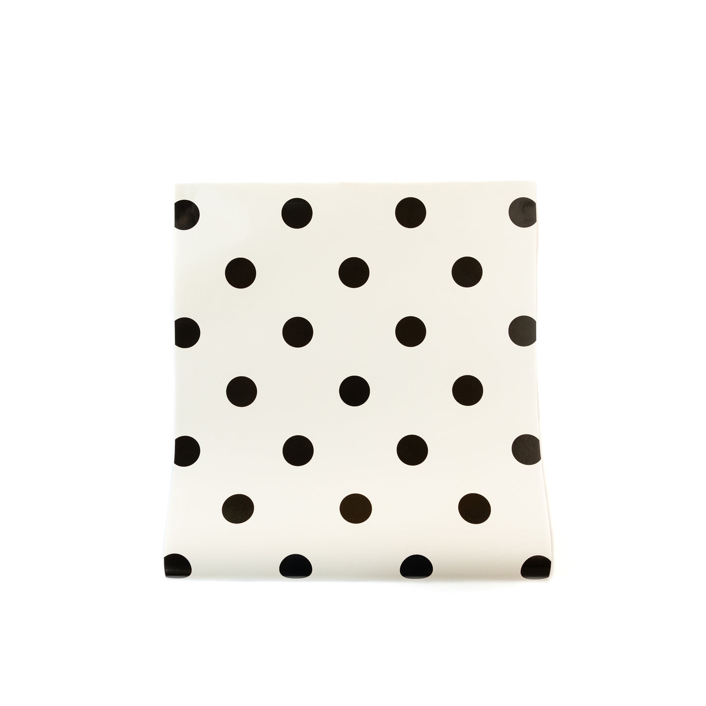 Cream with Black Dots Paper Table Runner