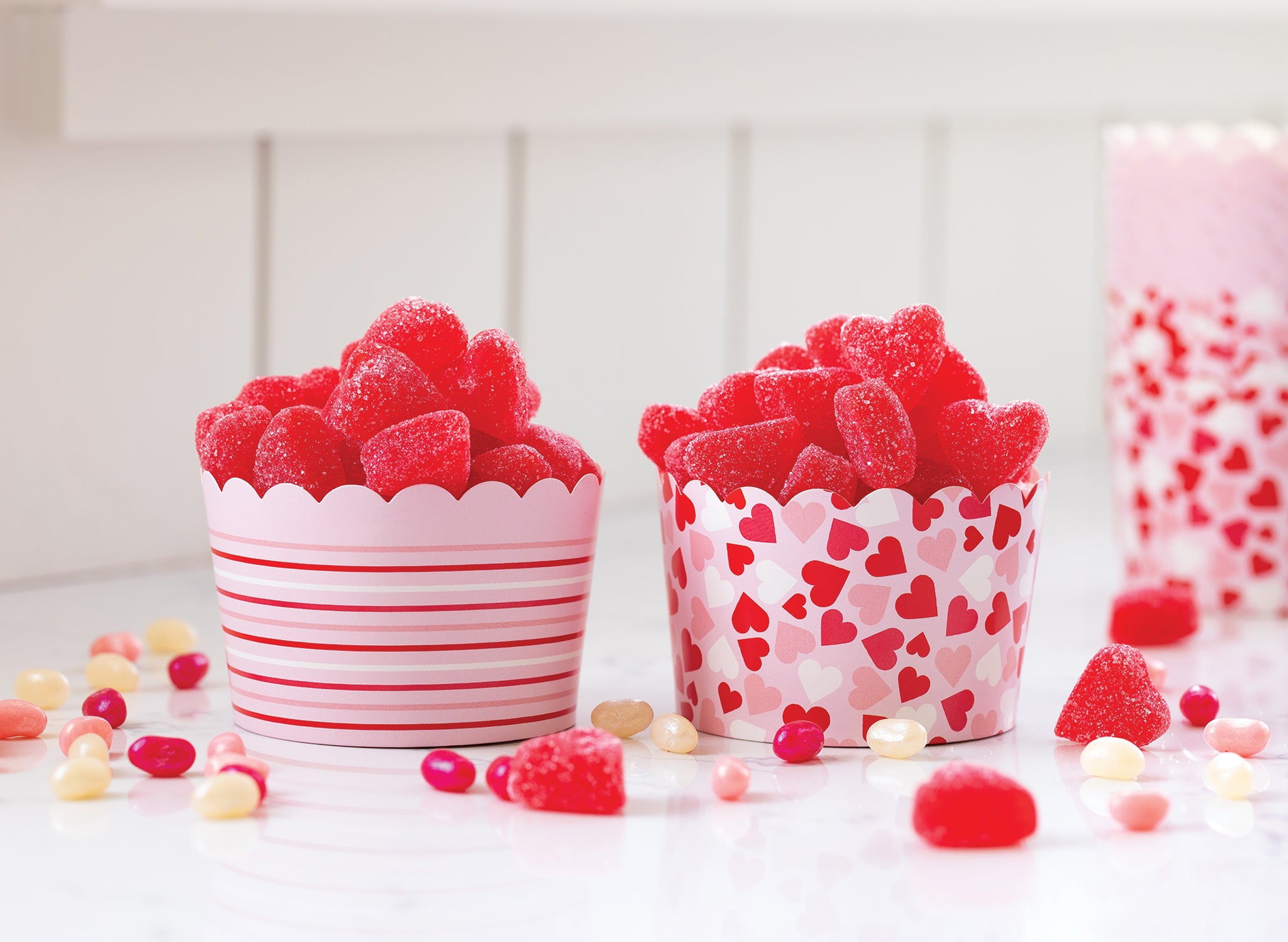 JUMBO Pink Sketch Hearts 8 oz Baking Cups (40 ct) – Pine & Moss