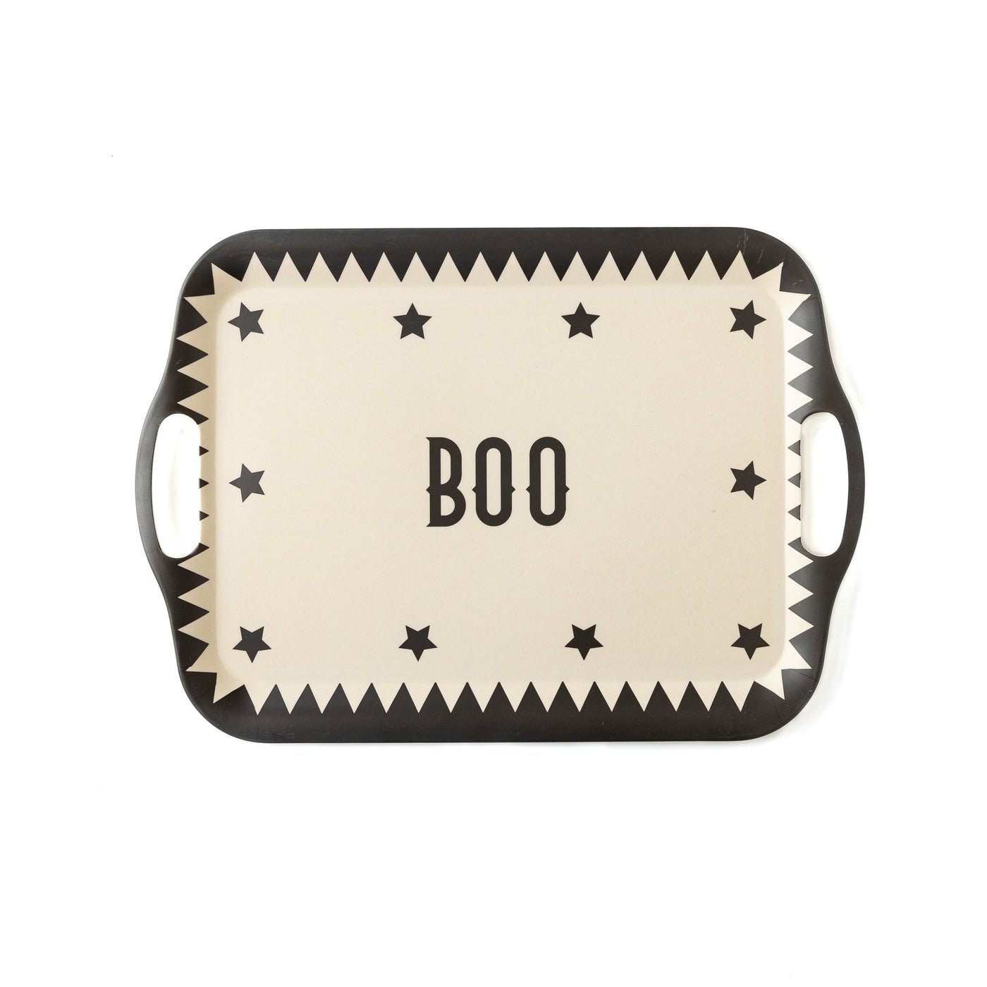 Boo Vintage Halloween Bamboo Platter