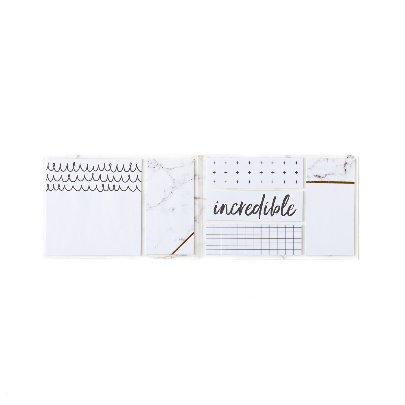 Paper Love Shades of White Sticky Note Pad Set