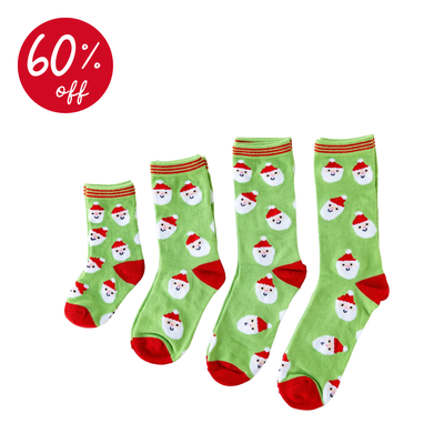 Whimsy Santa Scatter Santa Socks