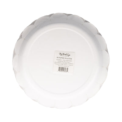 Acorns Scalloped Circle Paper Plate