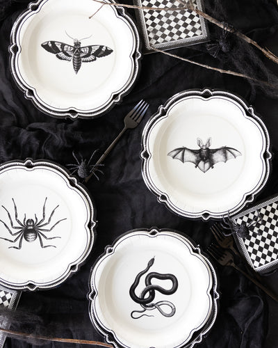 Black Bracket Edge Paper Plate