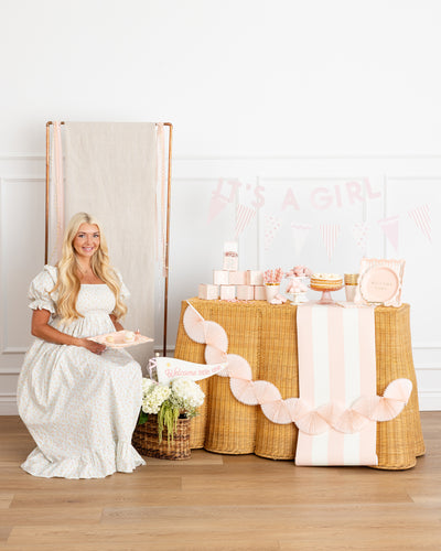 Pink Tissue Bunting Banner