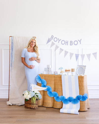 Blue Tissue Bunting Banner