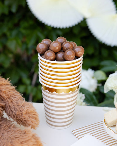 Tan Striped Cup