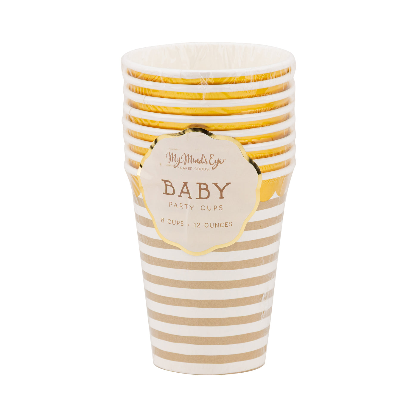Tan Striped Cup