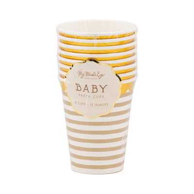 Tan Striped Cup