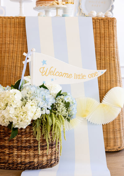 Blue Striped Table Runner