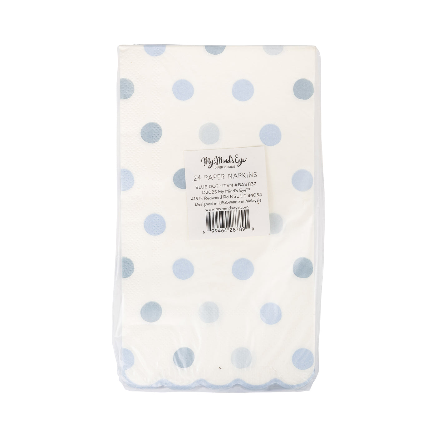 Baby Blue Polka Dot Dinner Napkin