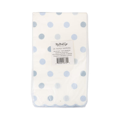 Baby Blue Polka Dot Dinner Napkin