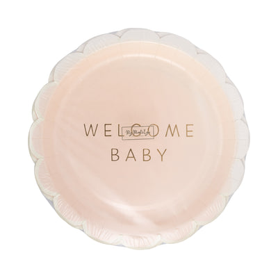 Welcome Baby Pink Plate