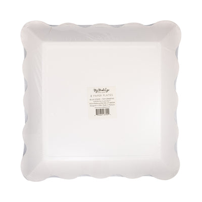 Blue Striped 10" Plate
