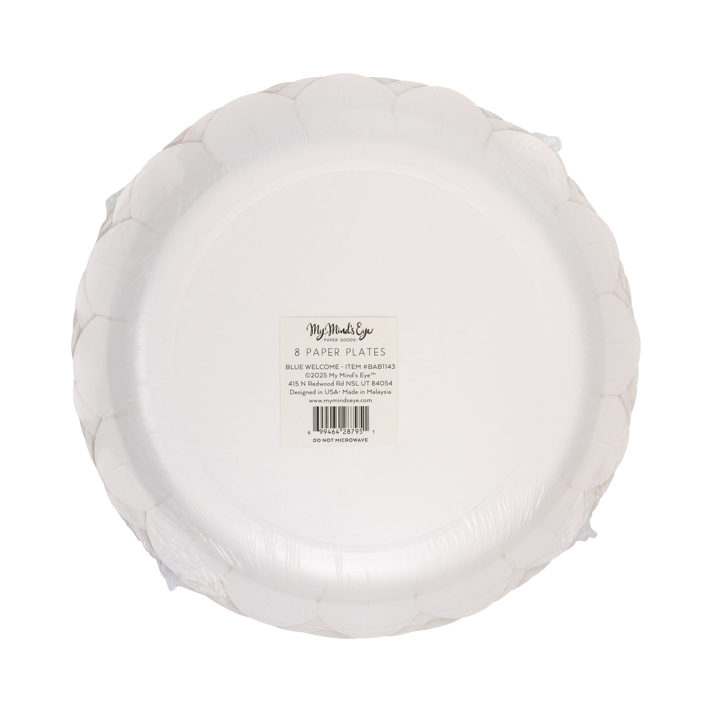Welcome Baby Blue Plate
