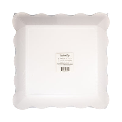 Tan Striped 10" Plate