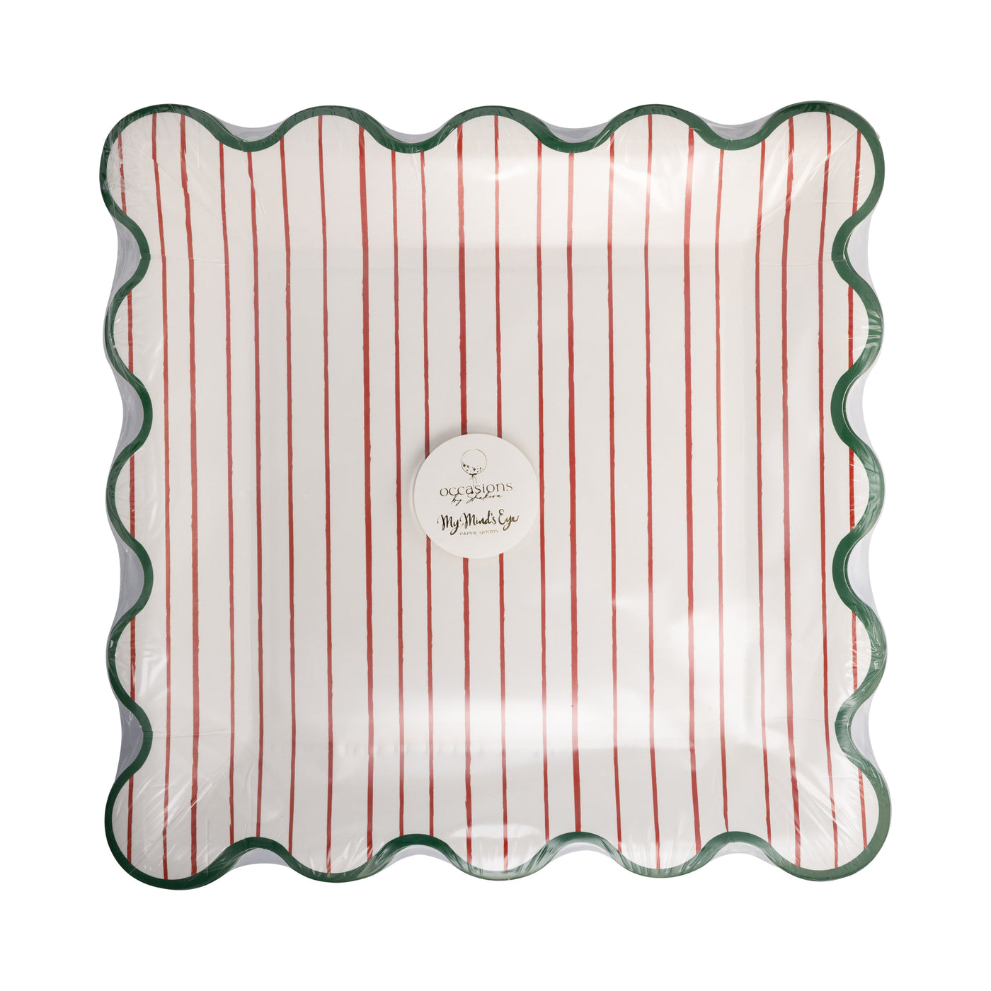 Occasions Mrs Claus Bakery Striped Plate