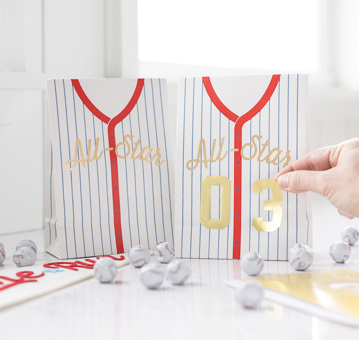 Baseball Jersey Treat Bags