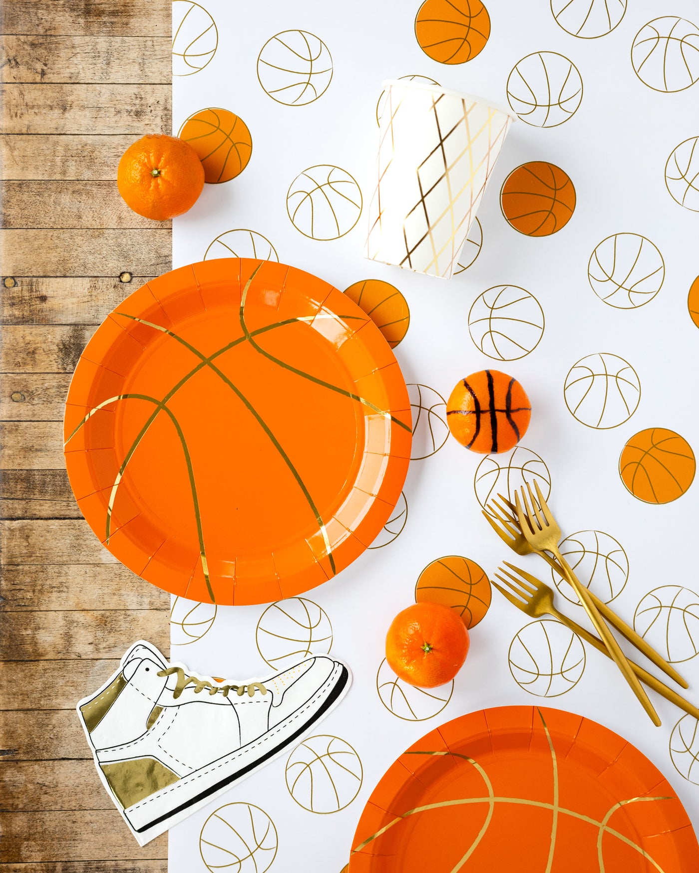 Basketball 9" Paper Plate