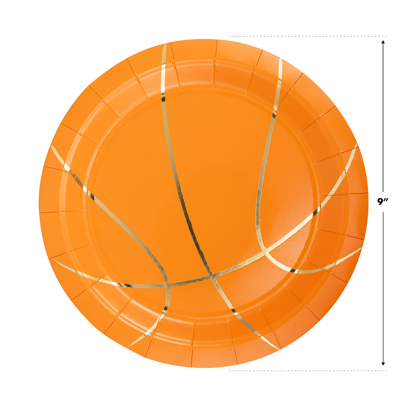 Basketball 9" Paper Plate