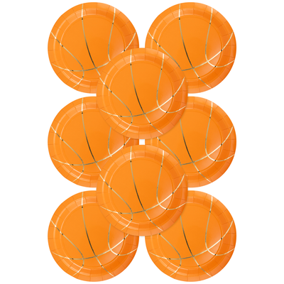 Basketball 9" Paper Plate