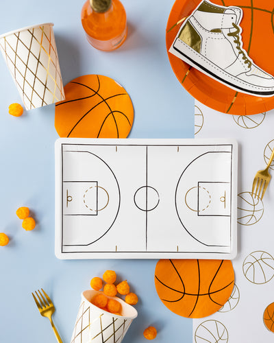 Basketball Court Shaped Paper Plate