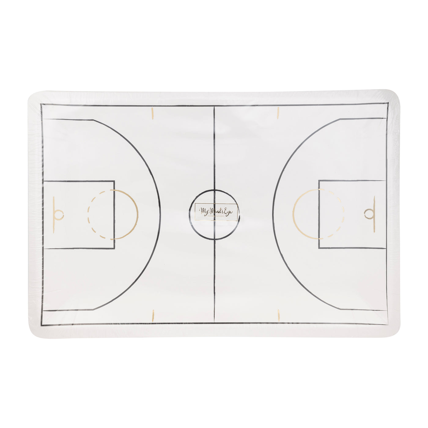 Basketball Court Shaped Paper Plate