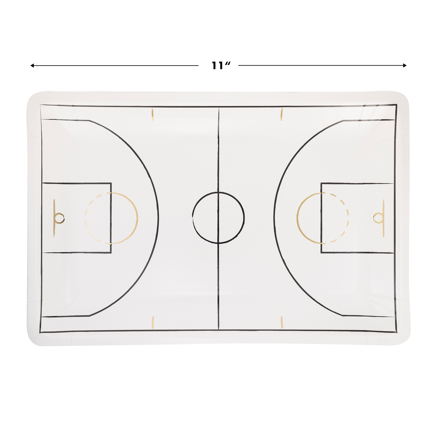 Basketball Court Shaped Paper Plate