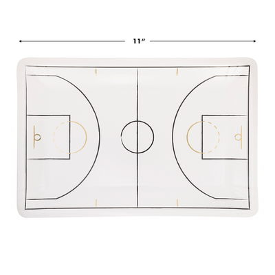 Basketball Court Shaped Paper Plate