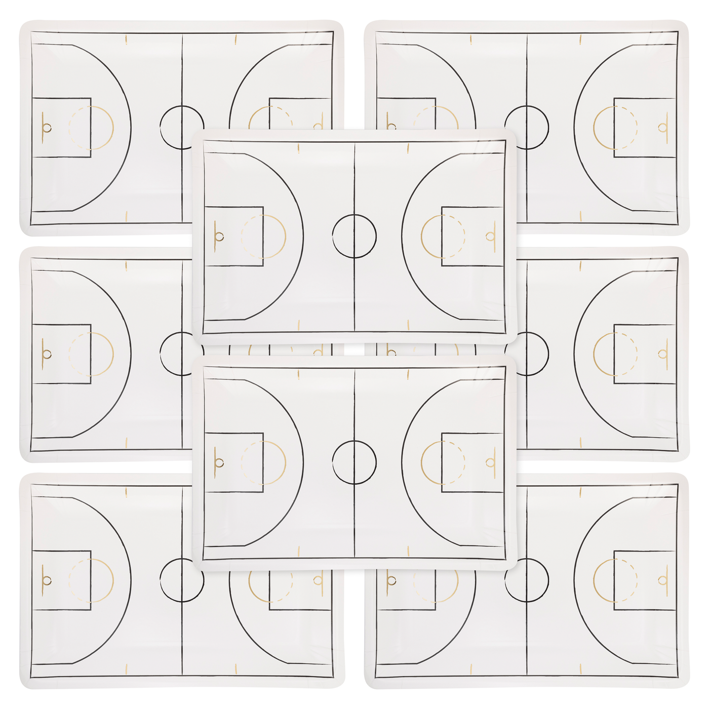 Basketball Court Shaped Paper Plate