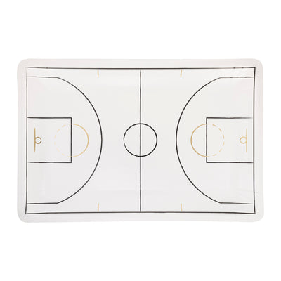 Basketball Court Shaped Paper Plate