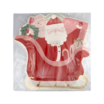 Santa's Sleigh Shaped Paper Plates