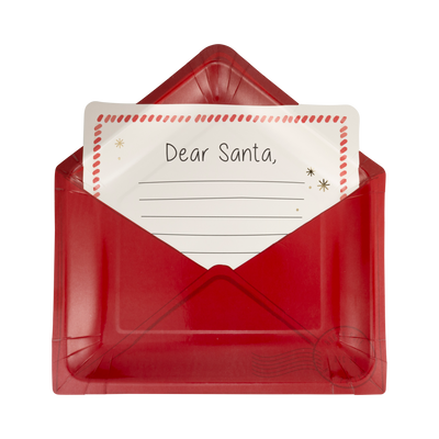 Letter to Santa Shaped Paper Plates