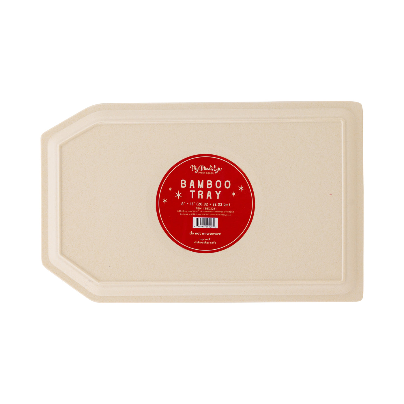 To Santa Tag Bamboo Tray