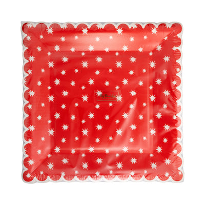 Large Red Star Plate