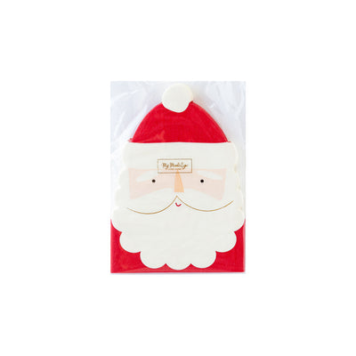Believe Santa Face Shaped Guest Napkin