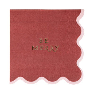 Be Merry Cocktail Napkin Set
