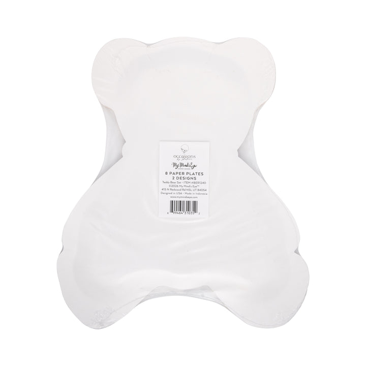 Occasions Beary Loved Teddy Bear Shaped Plate Set.