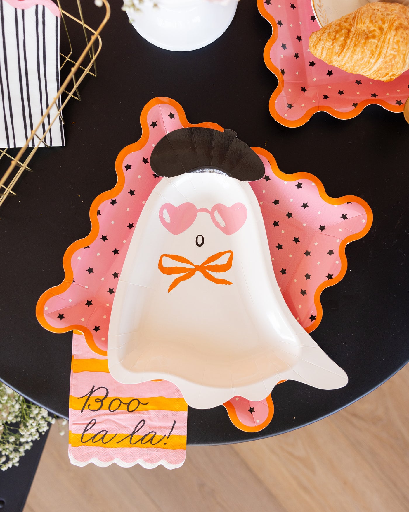 Pink & Orange Boo La La Dinner Napkin