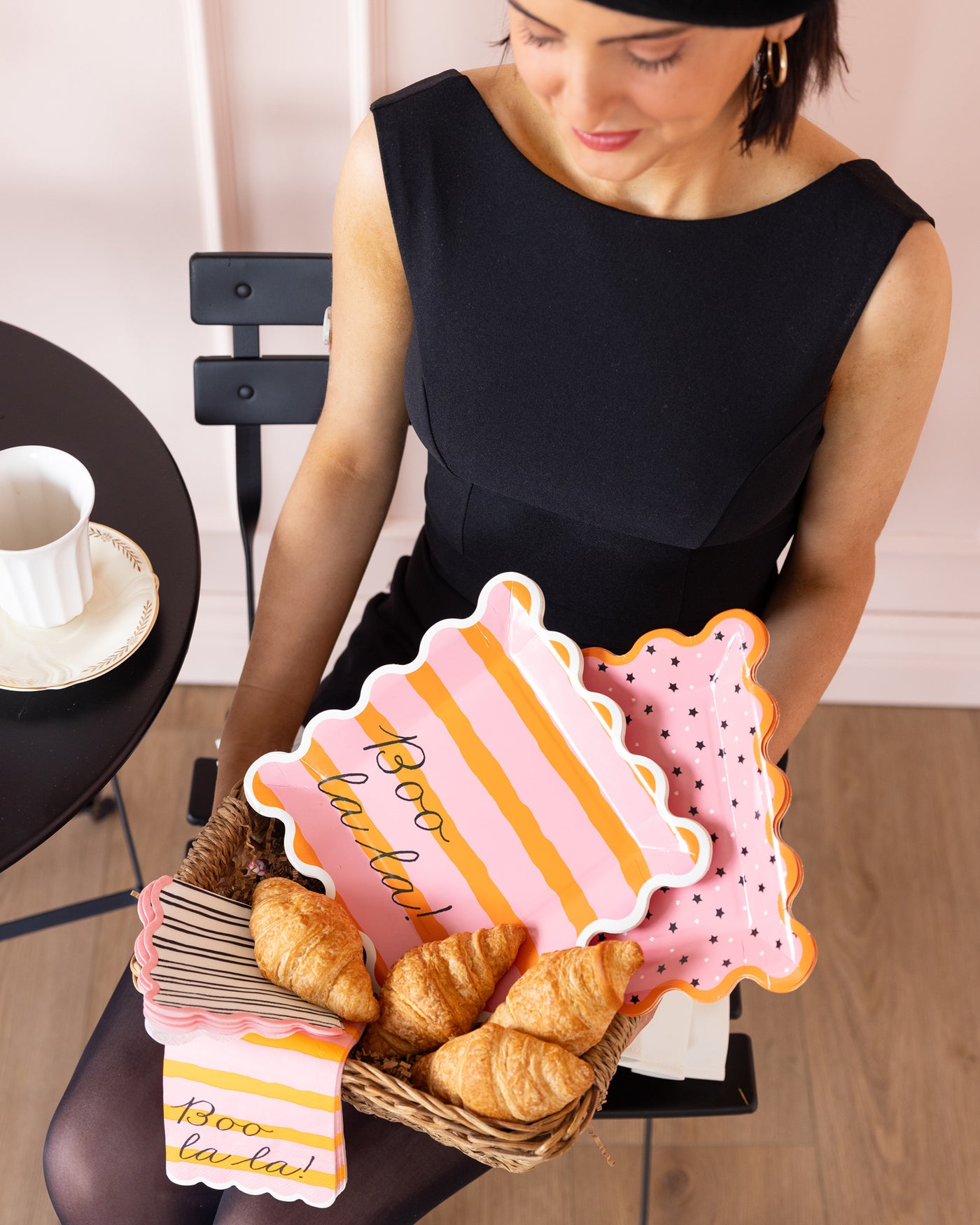 Pink & Orange Boo La La Dinner Napkin