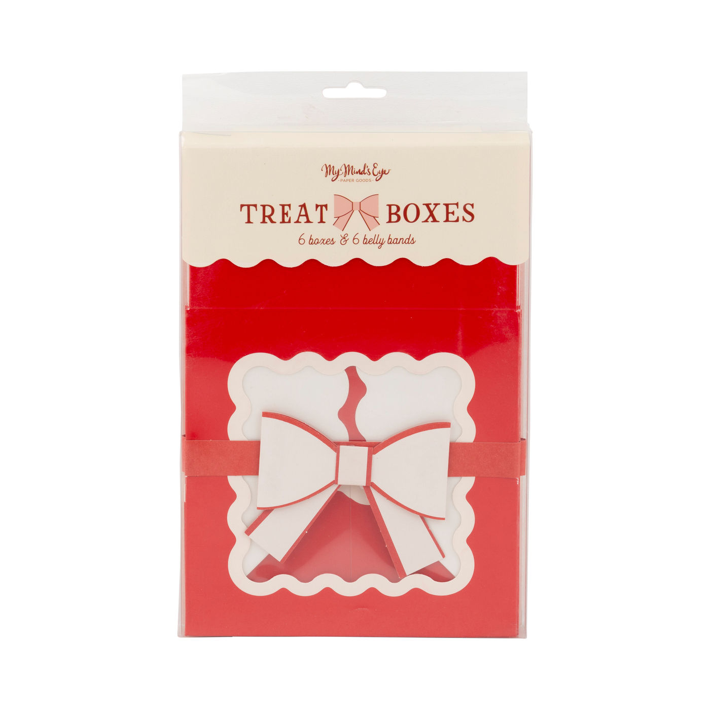 Red Bow Ric Rac Cookie Box