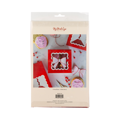 Red Bow Ric Rac Cookie Box