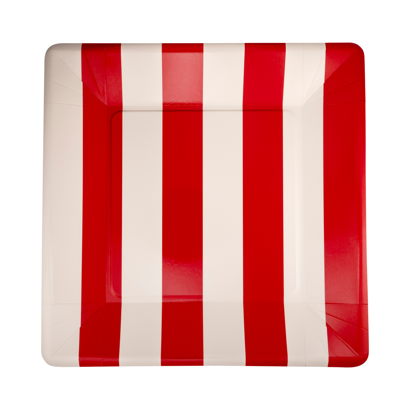 Red and Pink Striped 11" Plate