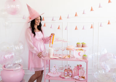 Pink Cauldron Shaped Paper Plate