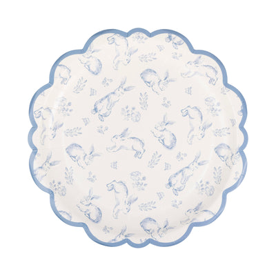 8" Bunny Toile Plates