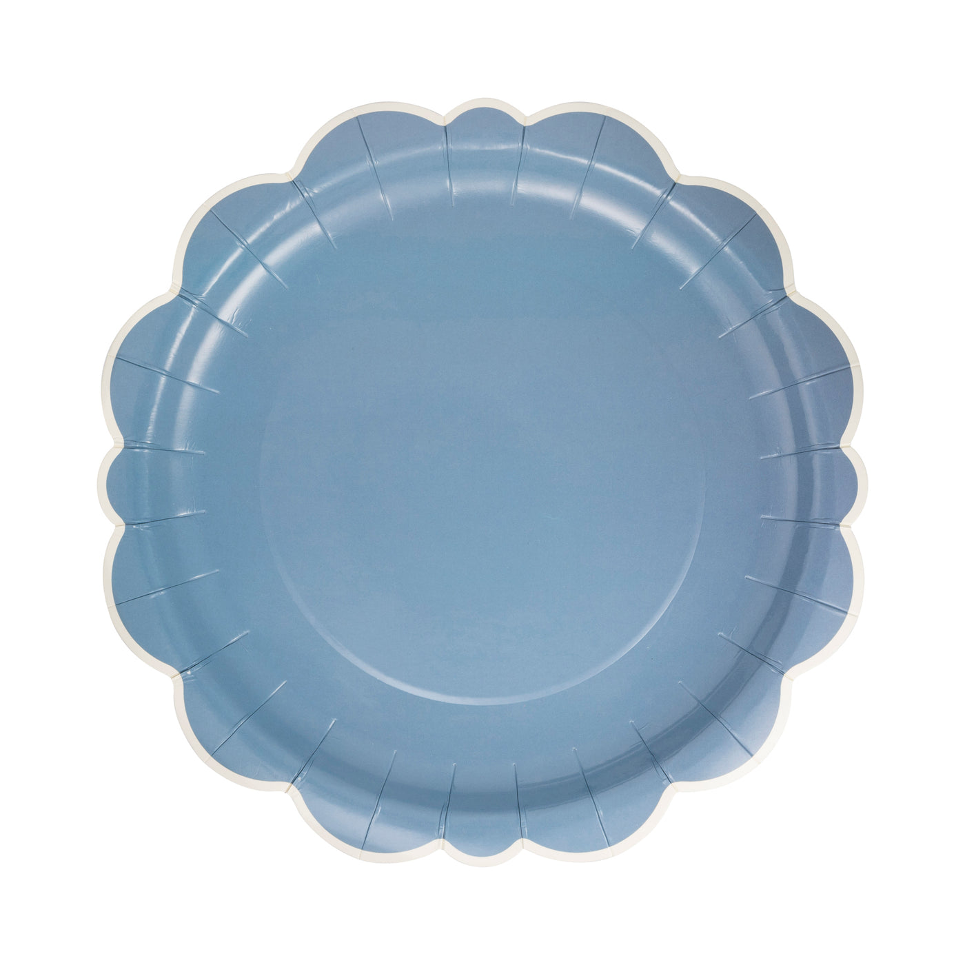 10" Blue Scalloped Edge Plates