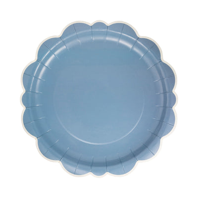 10" Blue Scalloped Edge Plates