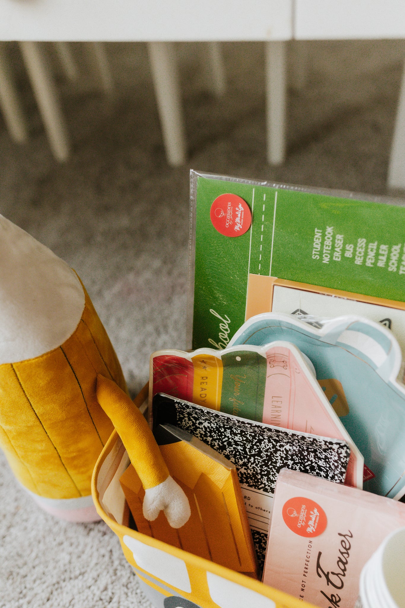 Stack of Books Paper Plate