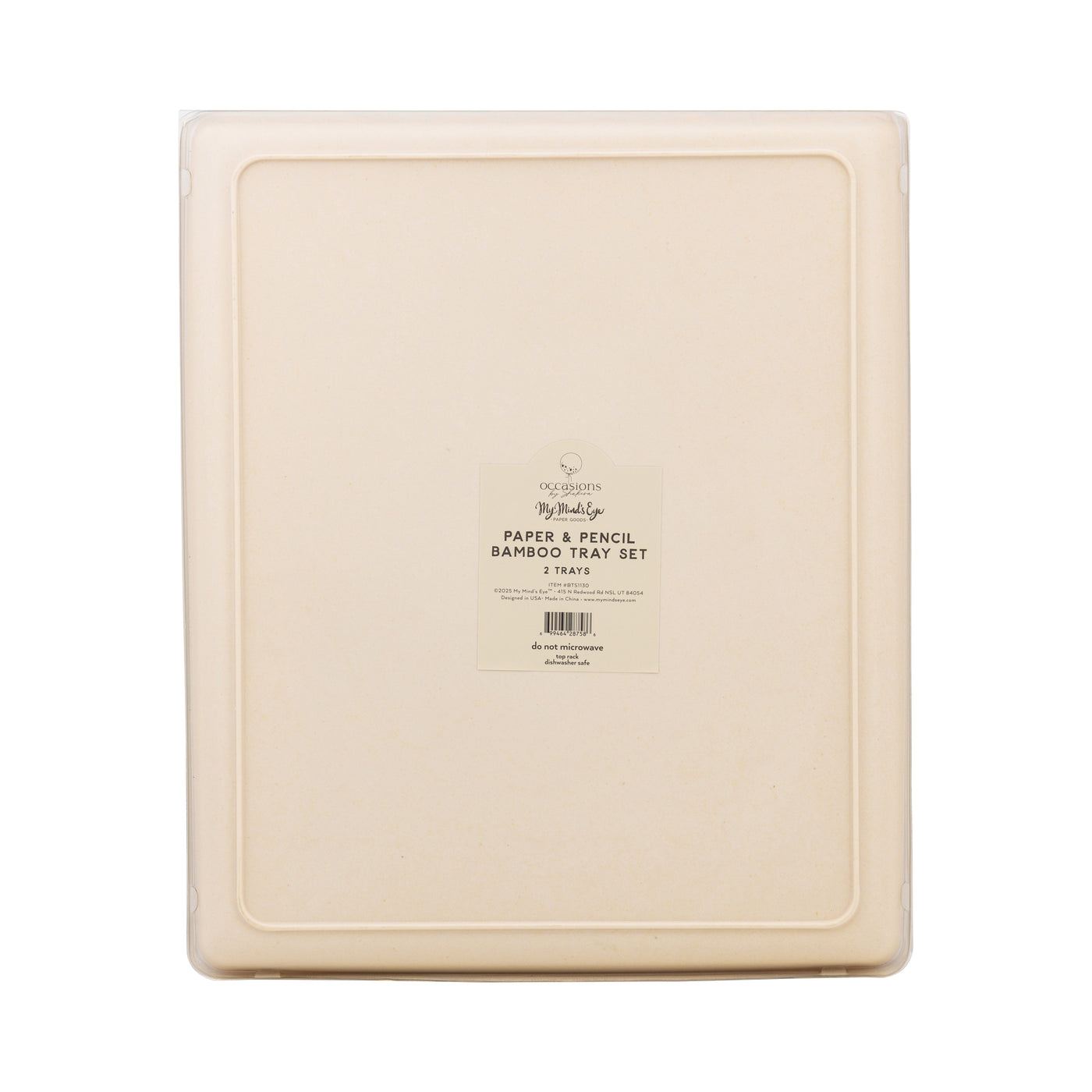 Occasions Paper and Pencil Bamboo Tray Set